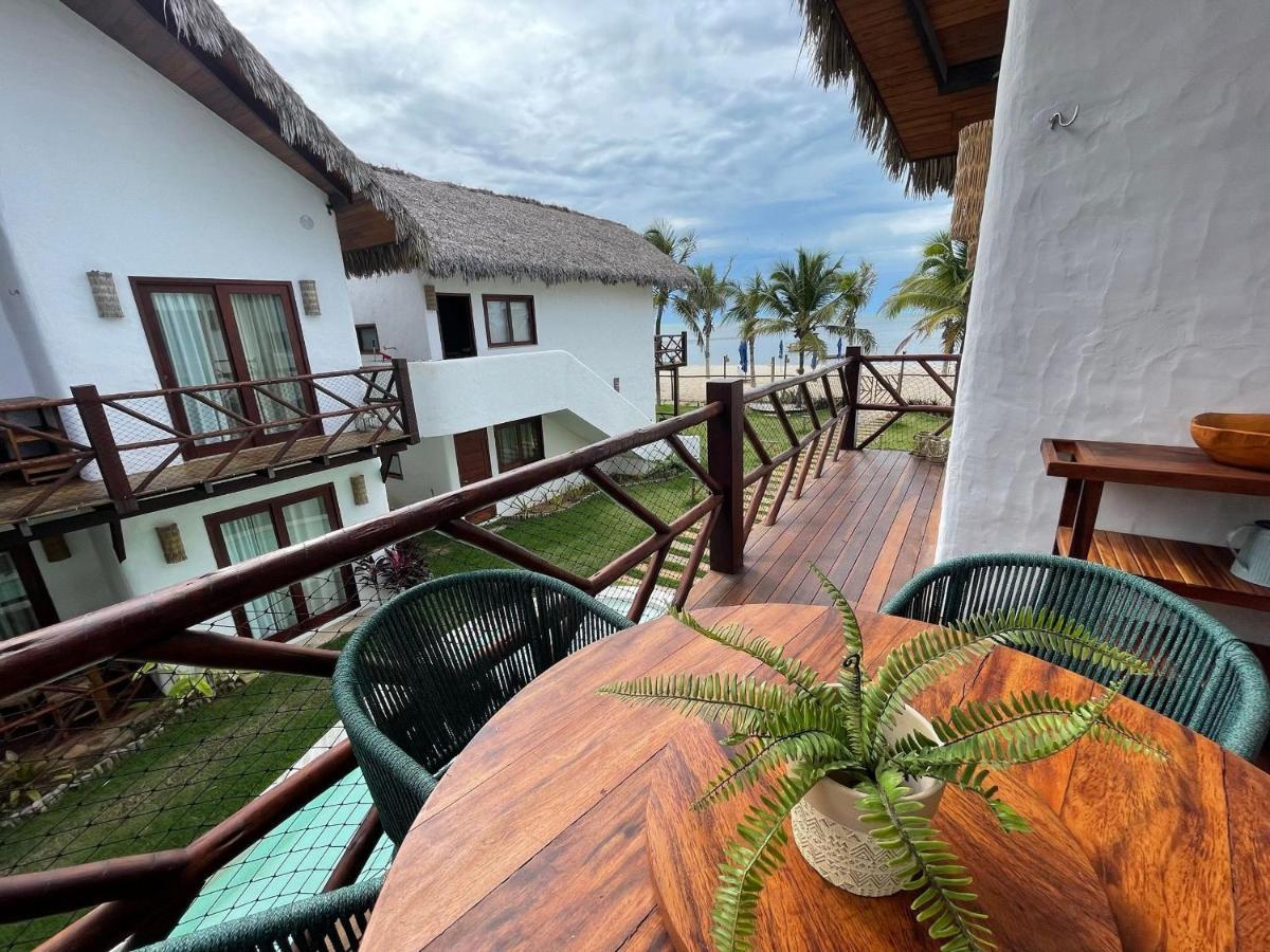 Ap Vila Mar Pe Na Areia Com Vista Para O Mar E Piscina Barra Grande  Exteriör bild