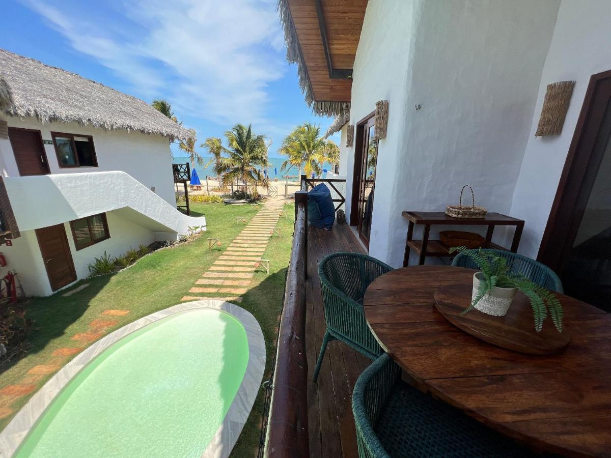 Ap Vila Mar Pe Na Areia Com Vista Para O Mar E Piscina Barra Grande  Exteriör bild